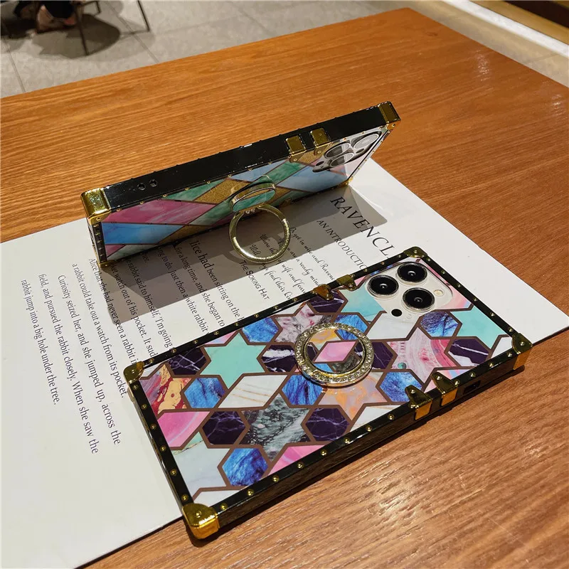 Роскошный Бриллиантовый блестящий Мраморный бампер чехол для телефона Huawei Mate 30 20