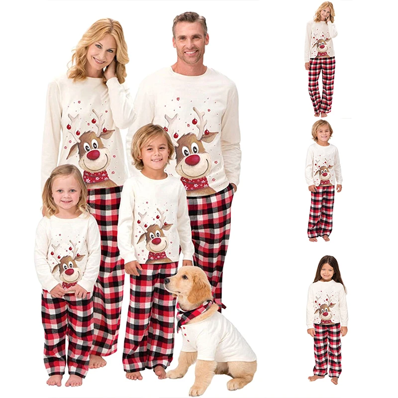 

Family Christmas Pajamas Clothes Mother Kids Mom And Daughter Son Young Children Baby Equal Couples Matching Clothing Pijama Set