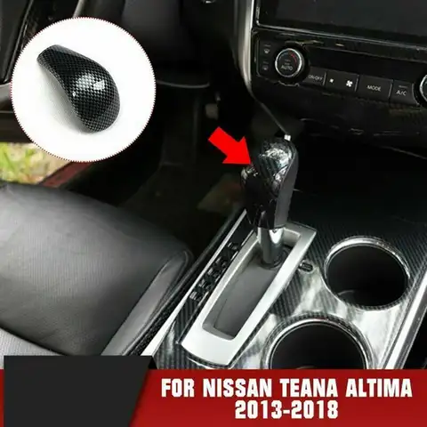 Центральная консоль из углеродного волокна, ручка переключения передач, отделка, крышка рычага переключения передач для Nissan Teana Altima 2013-2018, у...