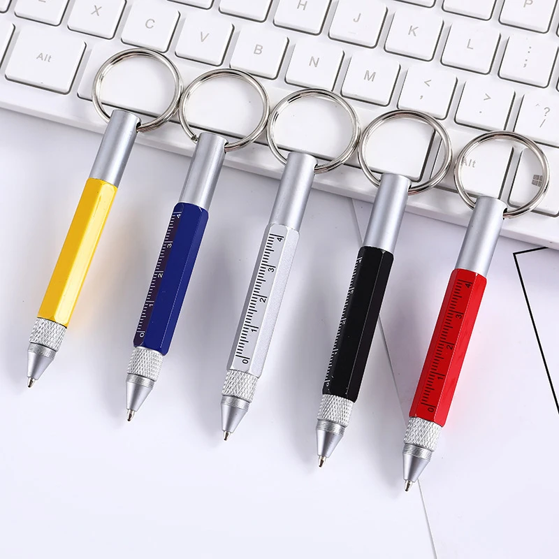 

Multifunction Pen Mini Metal Ballpoint Pen Portable Oil Pen Tool Pen Keychain