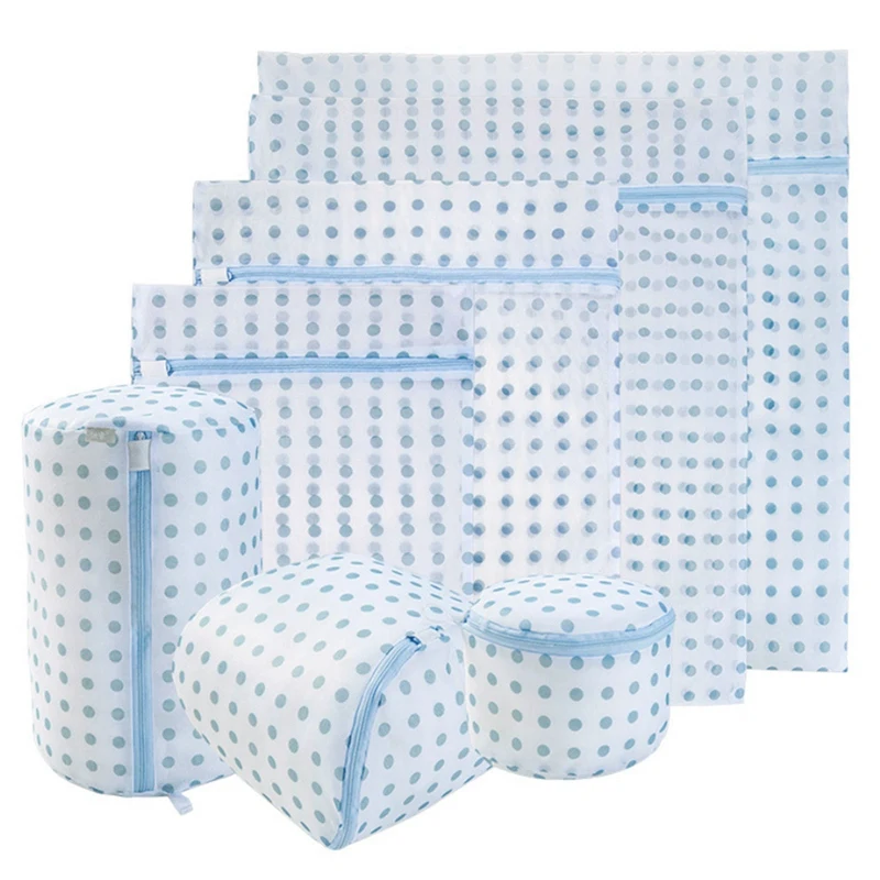 

Сетчатые мешки для стирки деликатных, прочный и многоразовый мешок для стирки, дорожная сумка-Органайзер для одежды, банных полотенец, прос...