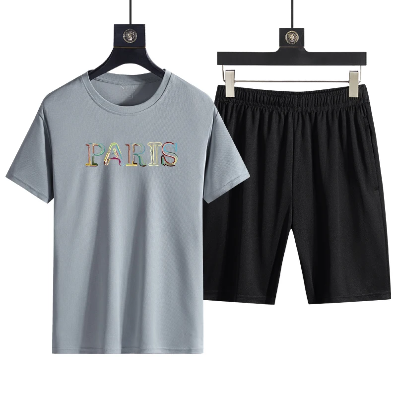 Летние быстросохнущие дышащие спортивные шорты с коротким рукавом свободного