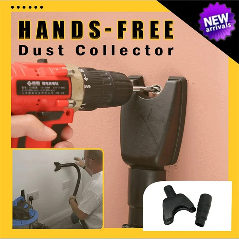 

New Hands-Free Dust Collector Universial Electric Drill Dust Suction Collector Cover 8lbs Dustproof Device Woodworking Tools