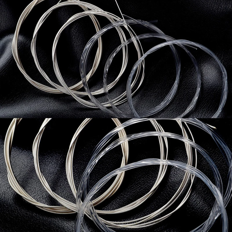 Professional Classical Guitar Guitarra Strings Sliver Plated Copper Wound Clear Nylon Normal High Tension 6 Strings