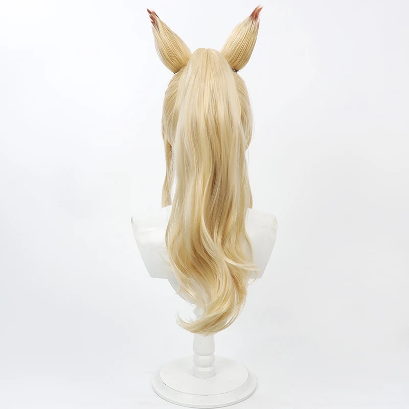 Ogata Kanna Косплей Парик Синий Архив Блондинка Хвост 60 см Синтетические Волосы