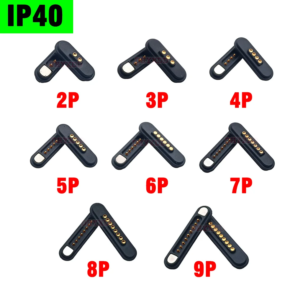 

1Pair 3A Magnetic Pogo Pin Connector 2P 3P 4P 5P 6P 7P 8P 9P Positions Pitch 2.2 MM Spring Loaded Pogopin Male Female Contact