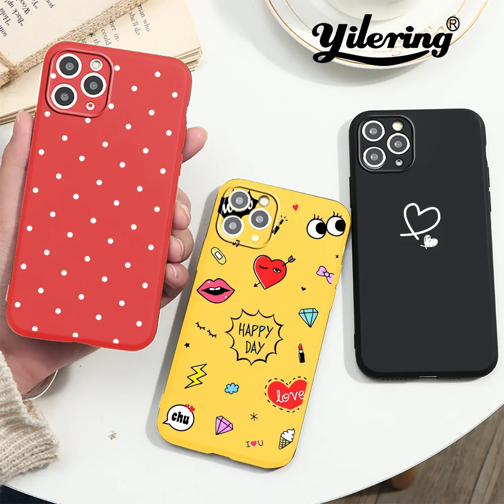 Модный Красочный чехол для телефона с сердечками iPhone 11 12 13 Pro XS Max mini SE 2020 7 8 Plus X XR