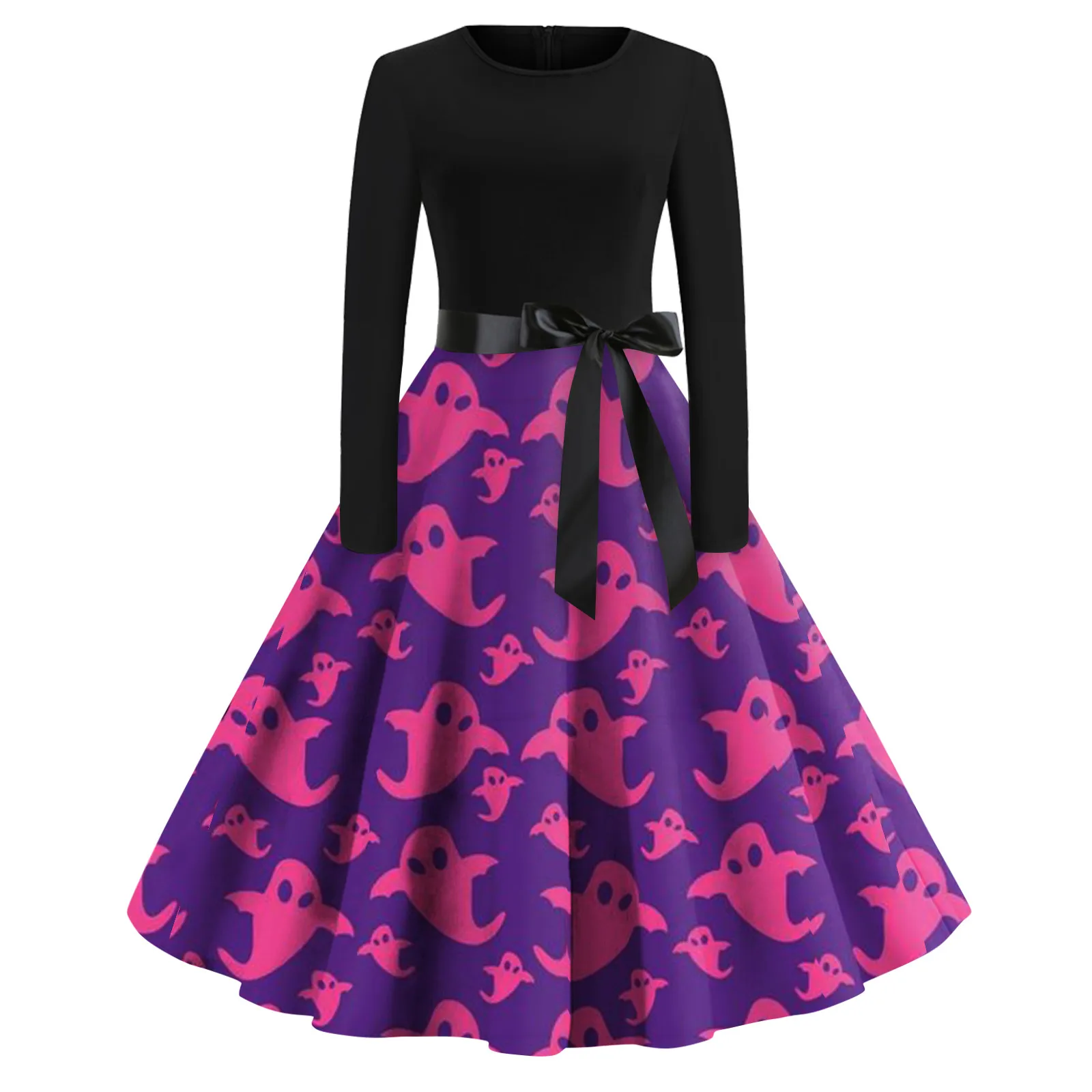 

Недорогие платья с бесплатной доставкой, модное платье в пол, Женское зимнее платье 2023 с круглым вырезом и длинными рукавами, платья для вечеринок