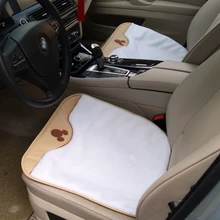 Disney asiento de coche de Mickey para invierno, cojín de asiento Universal de dibujos animados, terciopelo corto grueso sin respaldo, encuadernación gratuita (1)