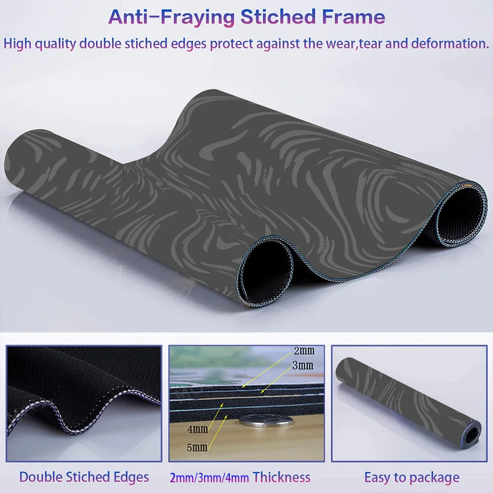 Серый коврик для мыши эстетический Настольный жидкий игровые аксессуары