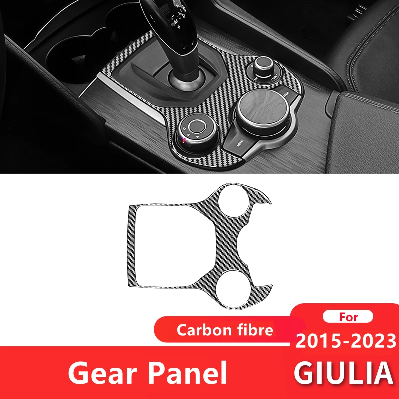 

Декоративная рамка для центральной консоли Alfa Romeo Giulia 2015-2023, наклейка из углеродного волокна, аксессуары для интерьера автомобиля