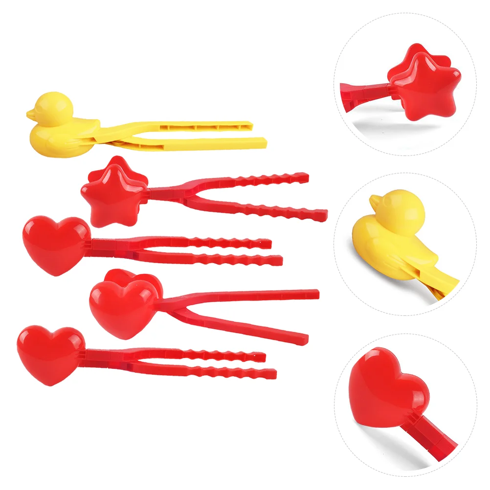 

5pcs Useful Plastic Practical Safe Chic Snowball Clips Snowball Clamps for Girl Boy