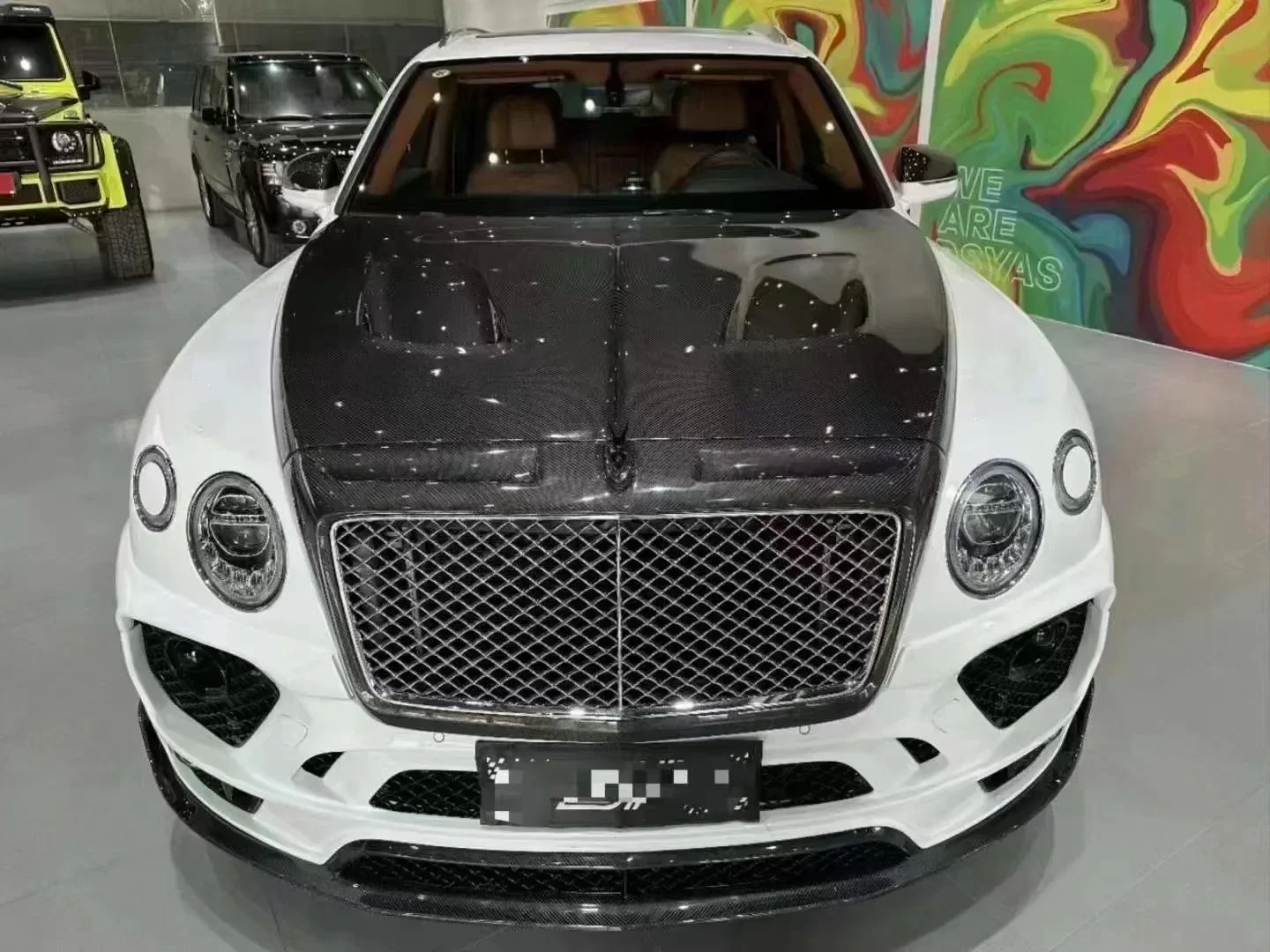 Фото Комплект MS Big Body Kit для капюшона Bentley Bentayga Dry из углеродного волокна №2