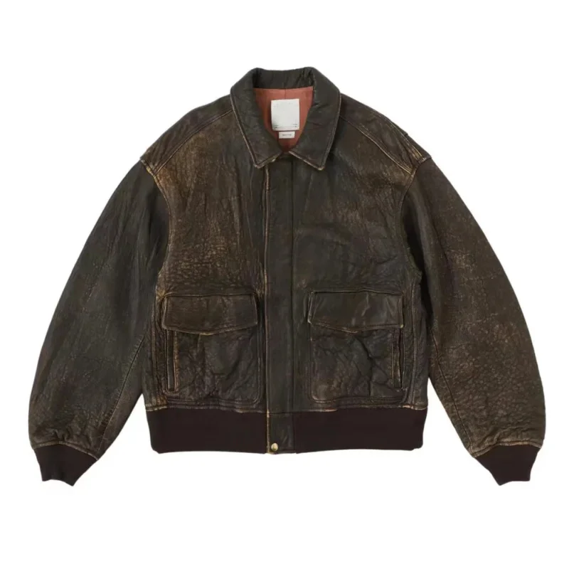 VISVIM FIL 22AW ELMENDORF Nakamura японская мода Тяжелая потертая овчина куртка Ретро a2 кожаная