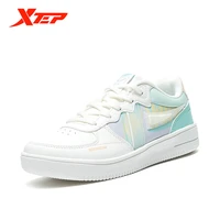 xtep women white skateboarding shoes casual breathable skateboard sneakers outdoor walking sports shoes 878118310066