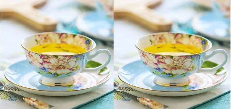 

Винтажный чайный набор Bacugi из тонкого костяного фарфора 220 мл