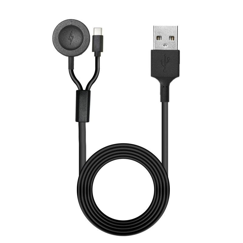 

Cable for Fossil Gen6 5 4 in 1 charger USB Wireless charging station Watch Earphone Charging Cable
