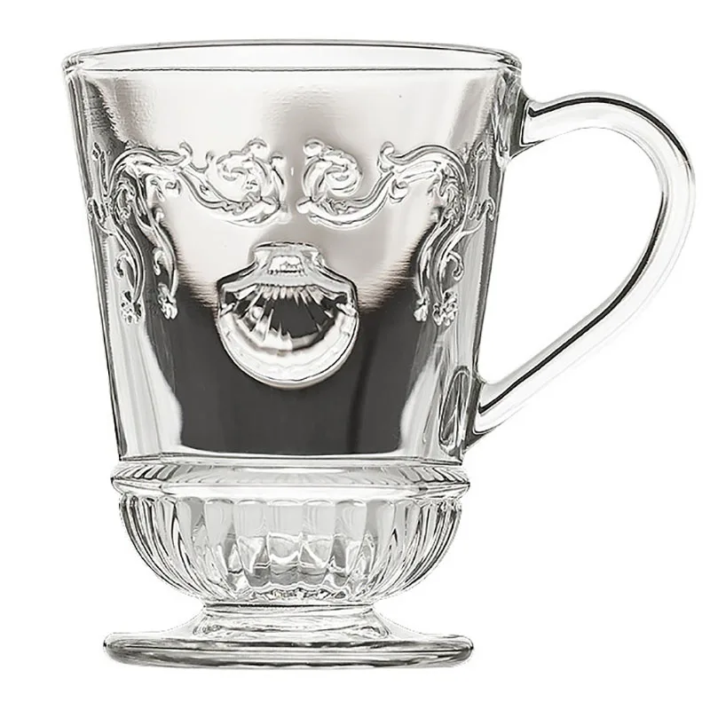 

Nordic Glass Mug Transparent Handgrip Cup Creative Glass Cup Transparent Glass Coffee Cups European Cocktail Glasses Tableware