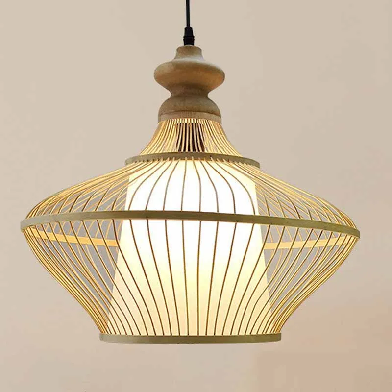 Китайская бамбуковая деревня люстра ручной работы для ресторана бара чайного
