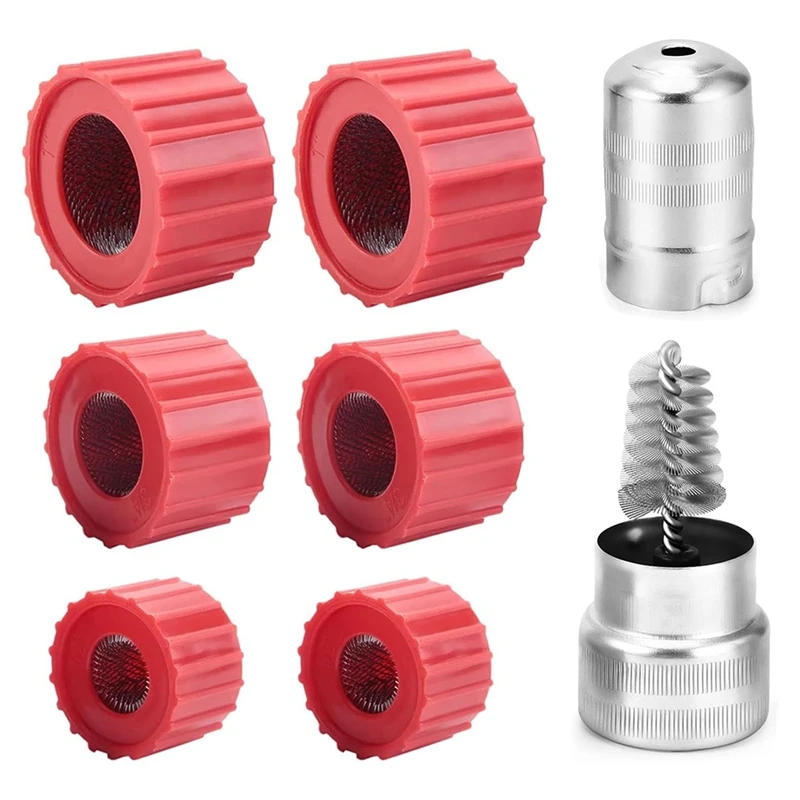 6 шт. очиститель медных труб и 1 набор щеток для чистки клемм аккумулятора удобные