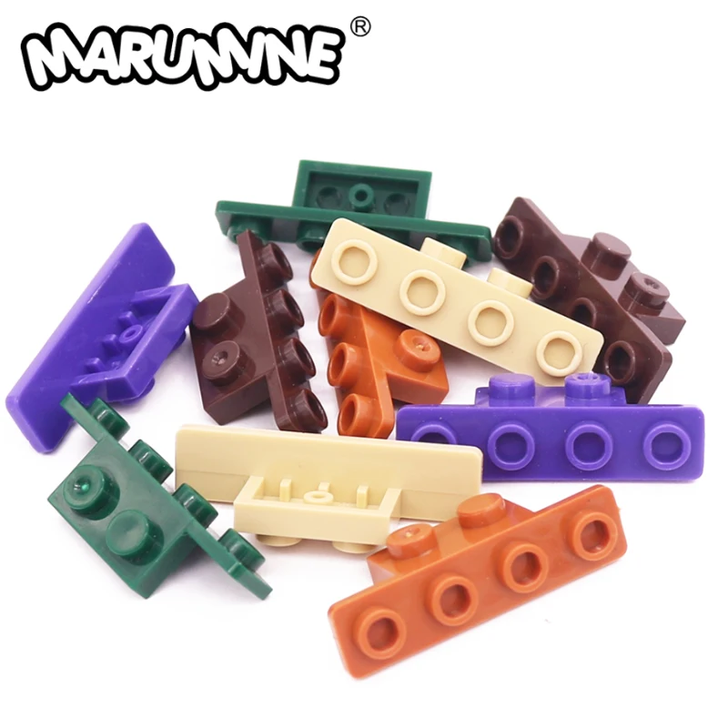 Marumine 30 шт., технологические детали, кронштейн 1x2-1x4, строительные блоки MOC 2436 10201, аксессуары для автомобильного дома, игрушки «сделай сам», подарок