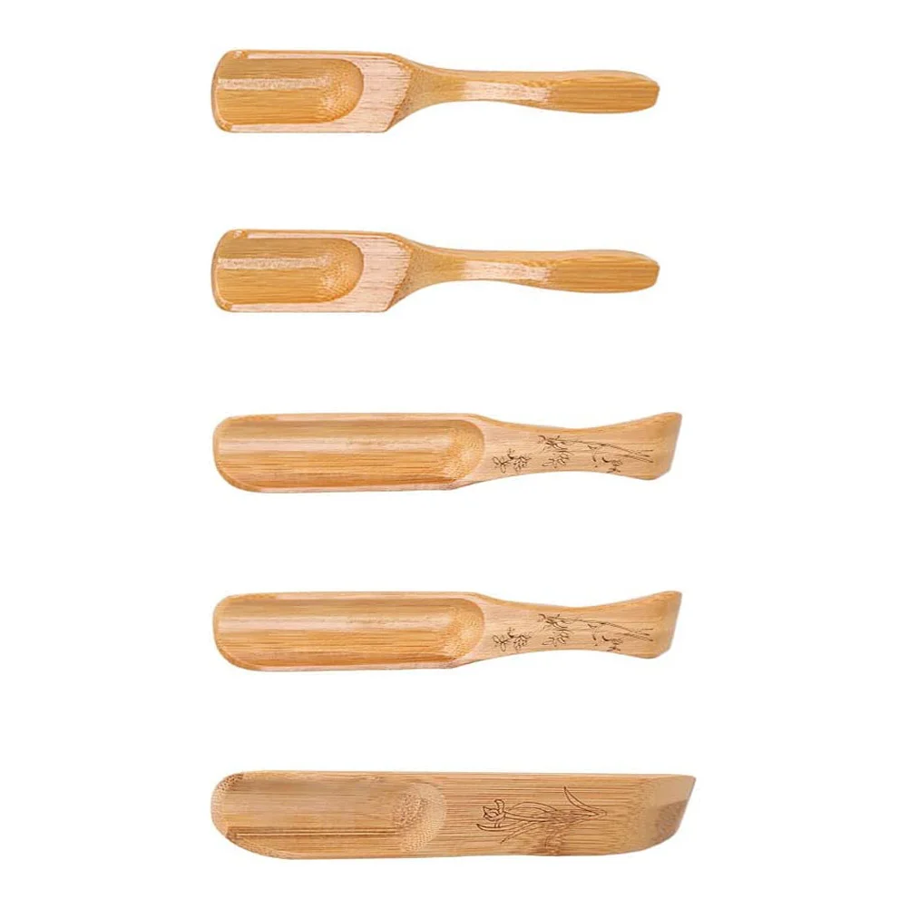 

Scoop Tea Spoon Wooden Wood Salt Bath Kung Fu Ice Small Mini Coffee Scoops Condiment Cream Chinese Loose Measuring Candy Powder