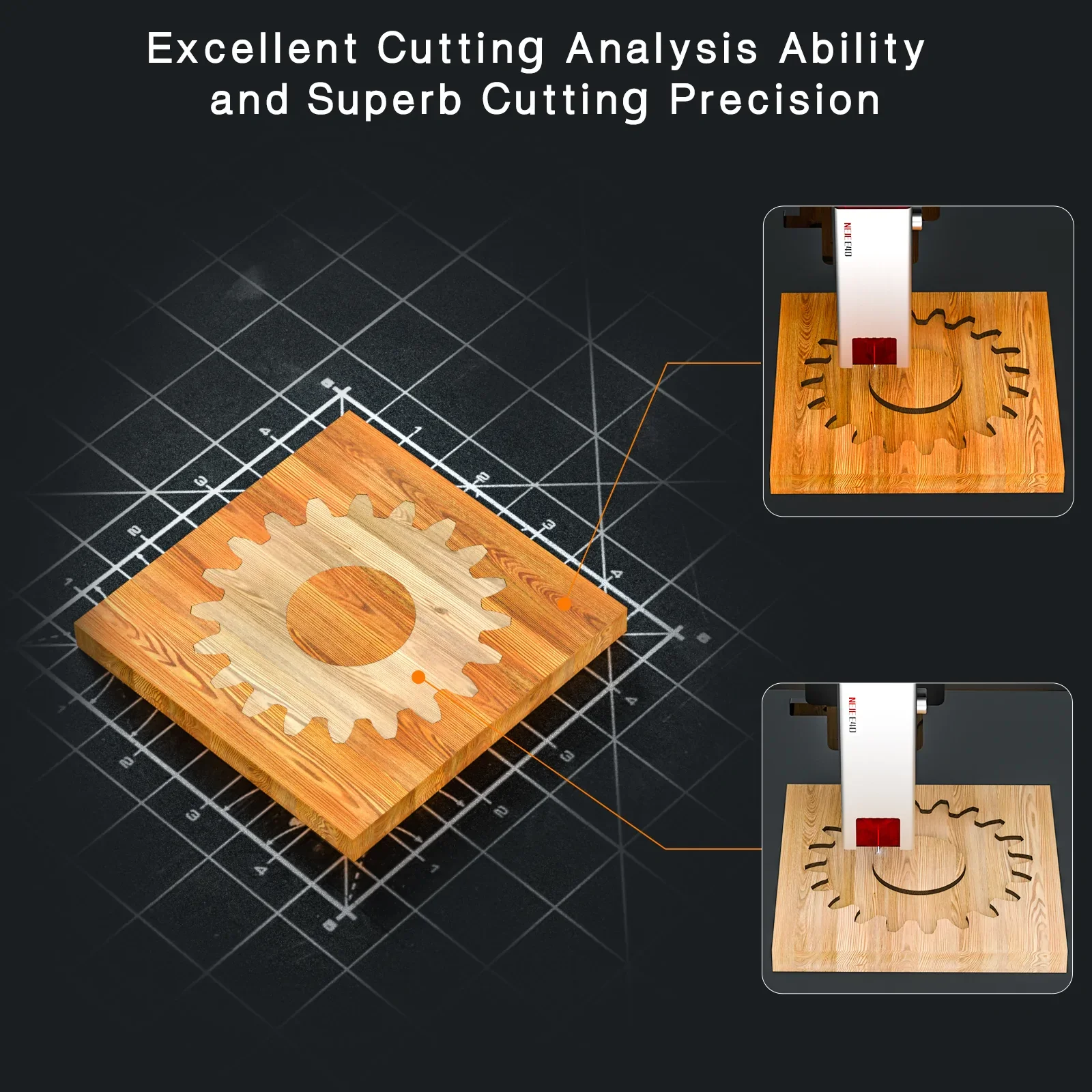 NEJE E40 модуль лазерной головки с фиксированным фокусом мощностью 80 Вт Co2 лазер 10 +