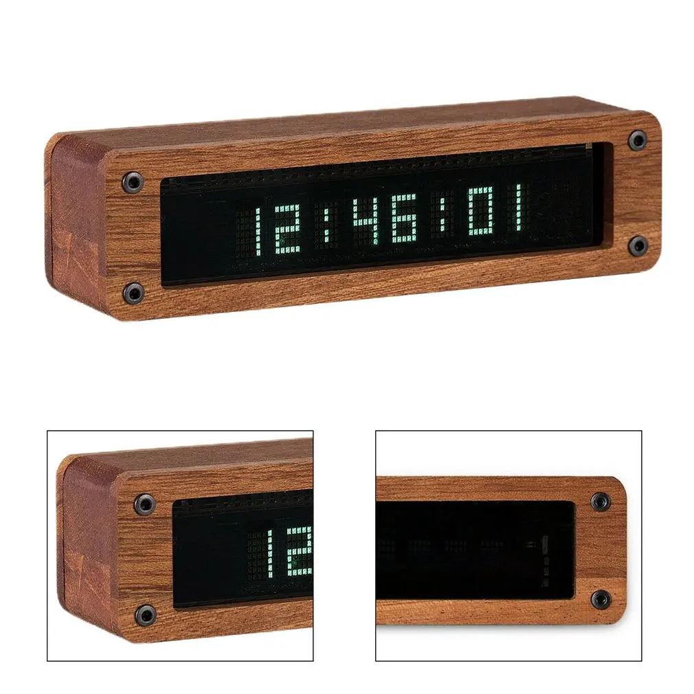 

Mini Vintage VFD Clock Vacuum Fluorescent Display Tube Desk Mantel Shelf Clocks Desktop Electronic Table Clocks