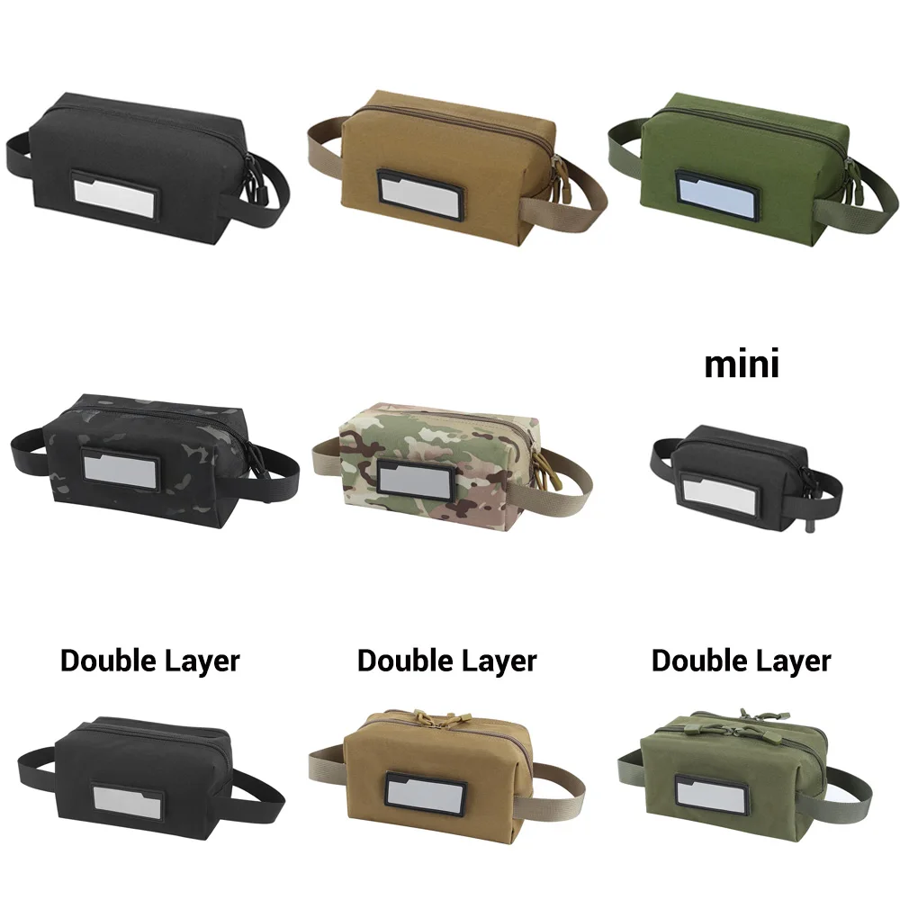 

1000D Tactical Ammo Pouch Double Layer Magazine Pouch Rifle Cartridge Bullet Carrier Bag EDC Tool Bag Mini Utility Pouch