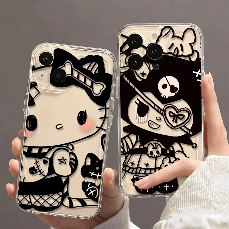Чехол Kuromi Kitty с рисунком из ТПУ для Realme C53 C55 C33 C21 C25 C21Y C25Y C35 C67 C20 C51 C12 C15 C30 C31 12 Pro Note 50