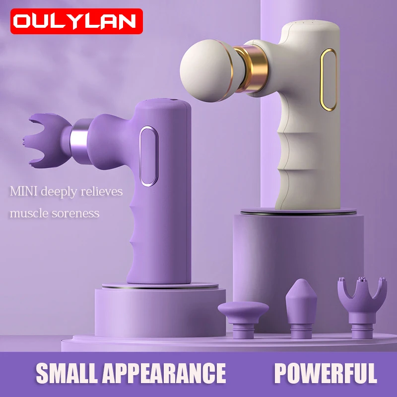 

Oulylan Mini Deep Muscle Massage Gun Powerful Brushless Motor Relax Sport Exercise Body Relaxation Slimming Shaping Massager