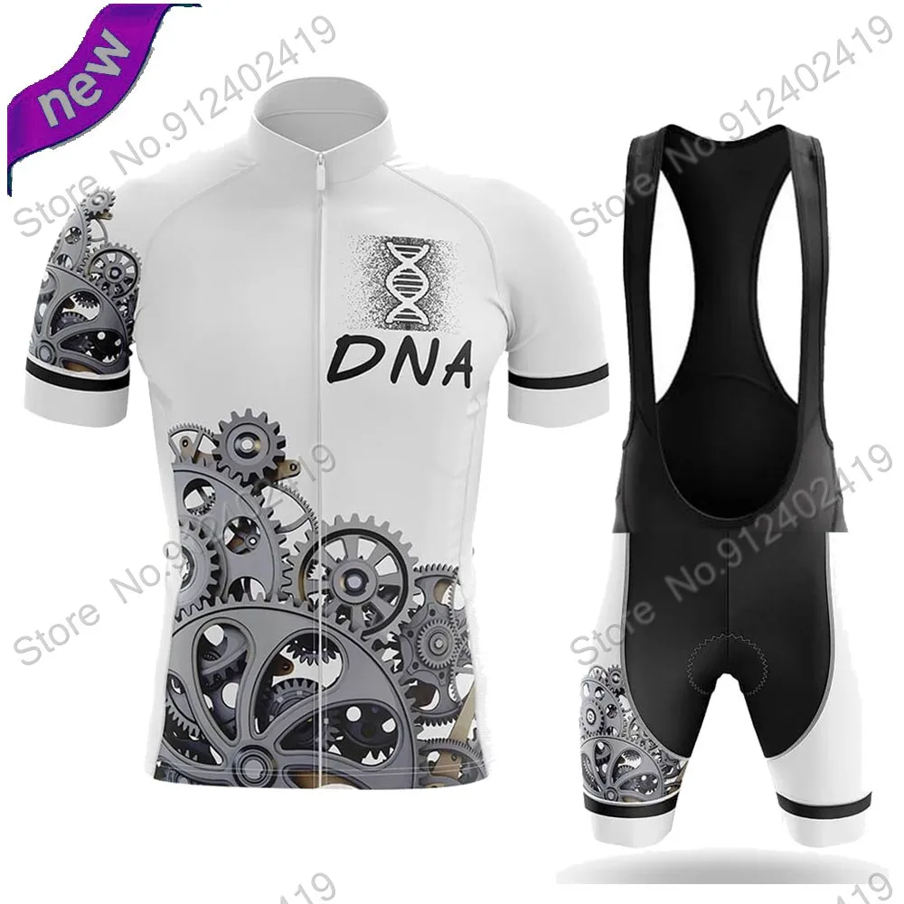 

Cycling DNA Cycling Jersey Set 2021 Mens Summer Bicycle Clothing Road Bike Shirts Suit Bicycle Bib Shorts MTB Ropa Maillot