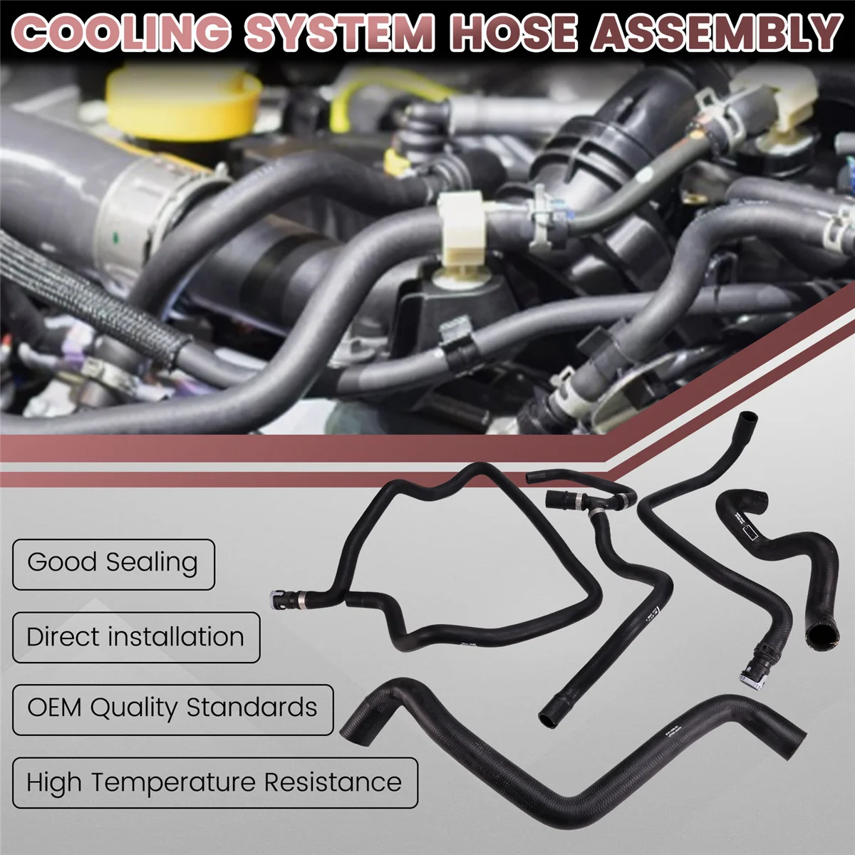 5 шт./компл. шланг системы охлаждения радиатора автомобиля 1754838 7M51-8274-JC для Ford Focus