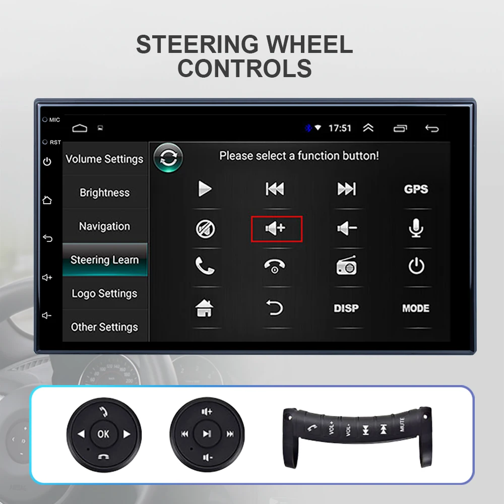 $50.70 REAKOSOUND 2 Din Carplay Car Radio GPS Android Multimedia Universal 7