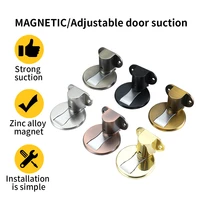 adjustable door holder stainless steel magnetic door stops non punch sticker sale windproof factory door hardware home decorate