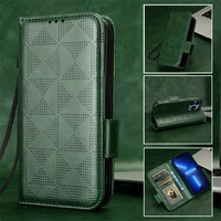 for oppo realme c31 magnetic flip phone case leather realme c31 4g symmetrical triangle luxury wallet leather case cover