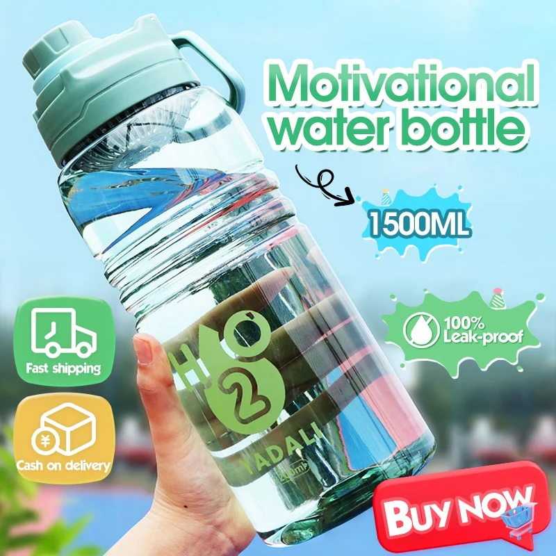 

Drinking Bottles Plastic For Outdoor Sports Fitness Leakproof Fitness Jug Large Capacity Drinkware My Water Bottles Couple Mug