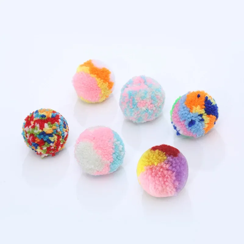 

Pet Toys Cat Wool Felt Colorful 5CM Cat Rolling Ball Toys Interactive Cat Toys Set Pet Supplies Silent Toy Ball Pet Accessories