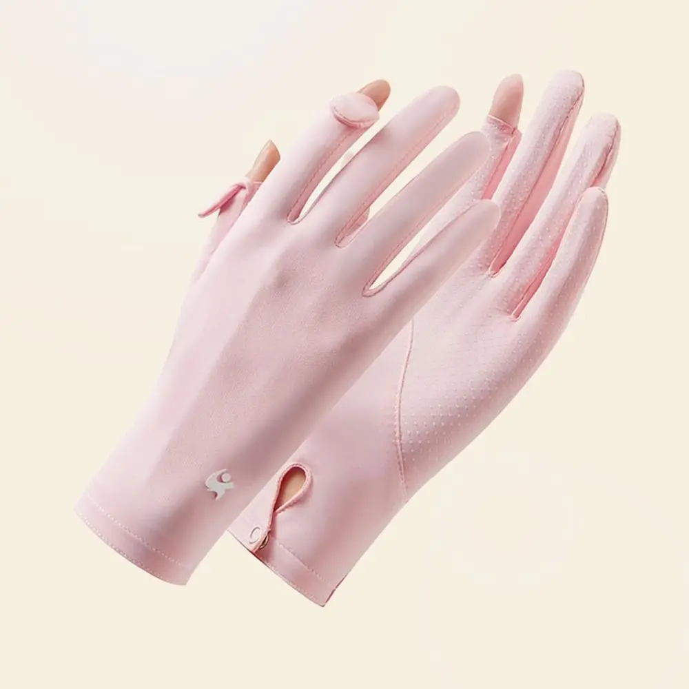

Sunscreen Ice Silk Gloves Women Sun Protection Non-slip Breathable Gloves Summer Outdoor Sport Touch Screen Cycling Gloves