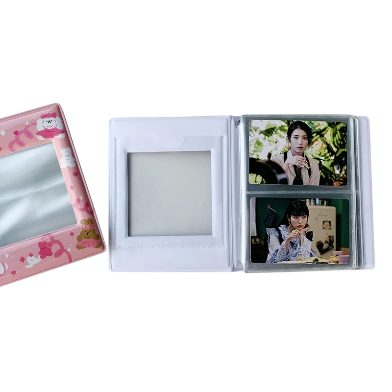 

Милый трехдюймовый альбом Olaroid, фотоальбом, квадратный полый чехол для фотографий, органайзер для альбома, 64 кармана, 1 шт.