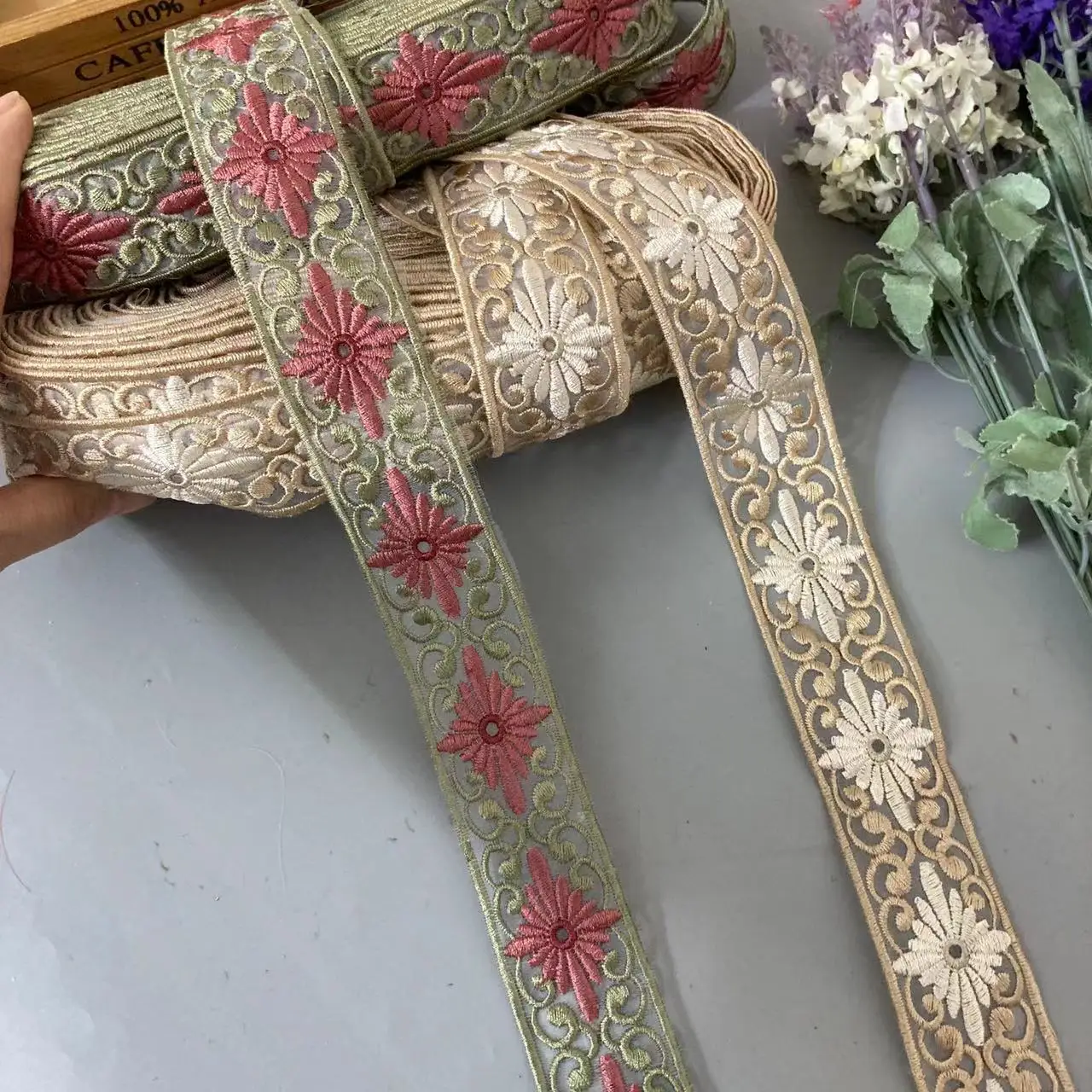 1 ярда кружевная тканевая отделка лента сетка с блестками лямки из органзы