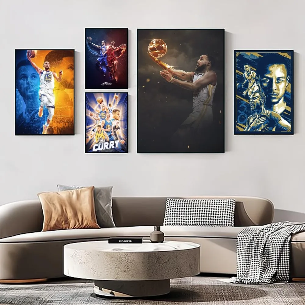 1 Шт. S-stephen C-curry Баскетболист Плакат Наклейка Современное Искусство Цифровая