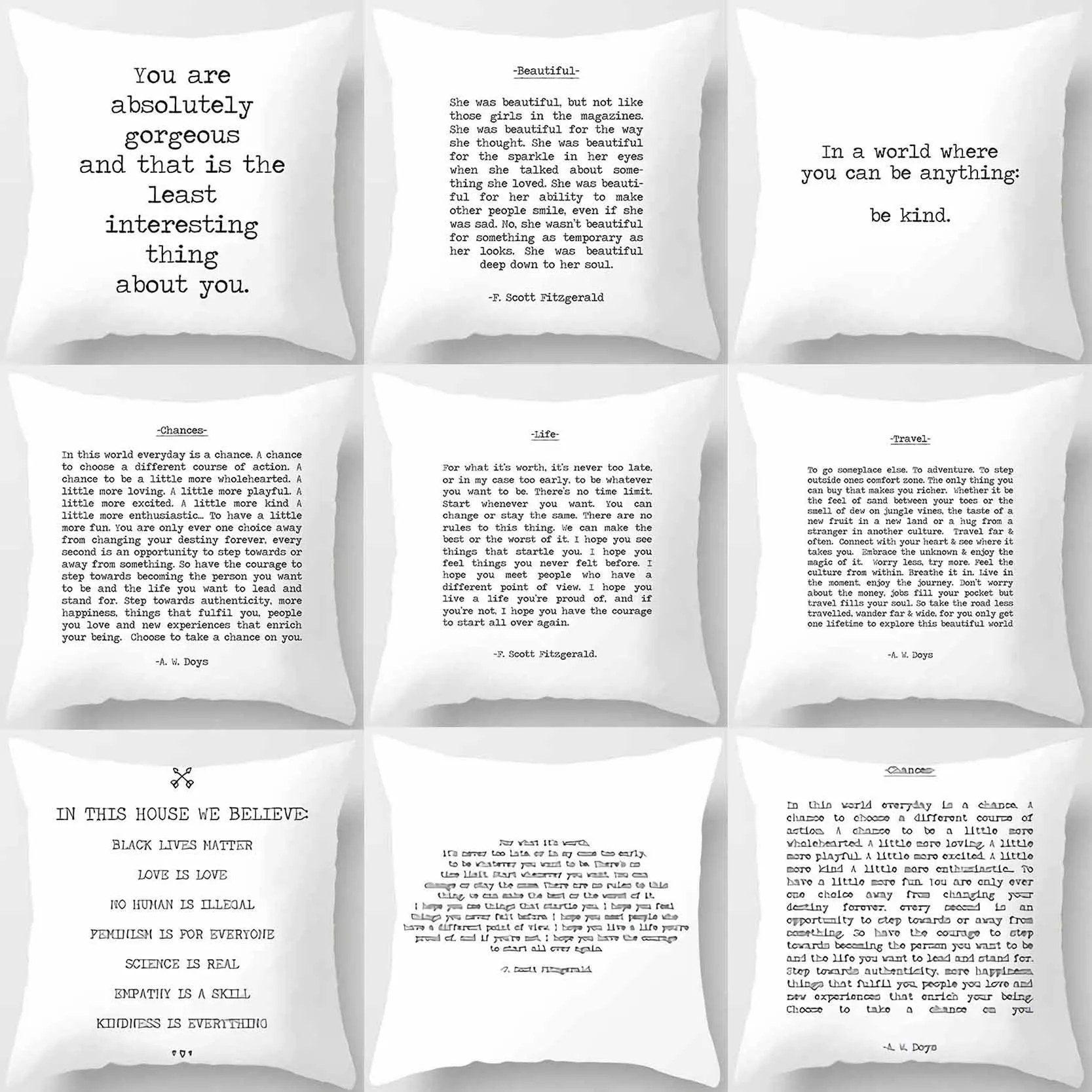 

Alphabet series cushion cover home pillow case living room sofa home bed ornament