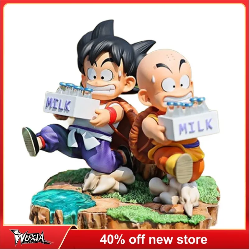 

15cm Dragon Ball Figure Krillin Son Goku Milk Delivery Model Anime Periphery Collection PVC Model Display Toy Gift for Boy Kids
