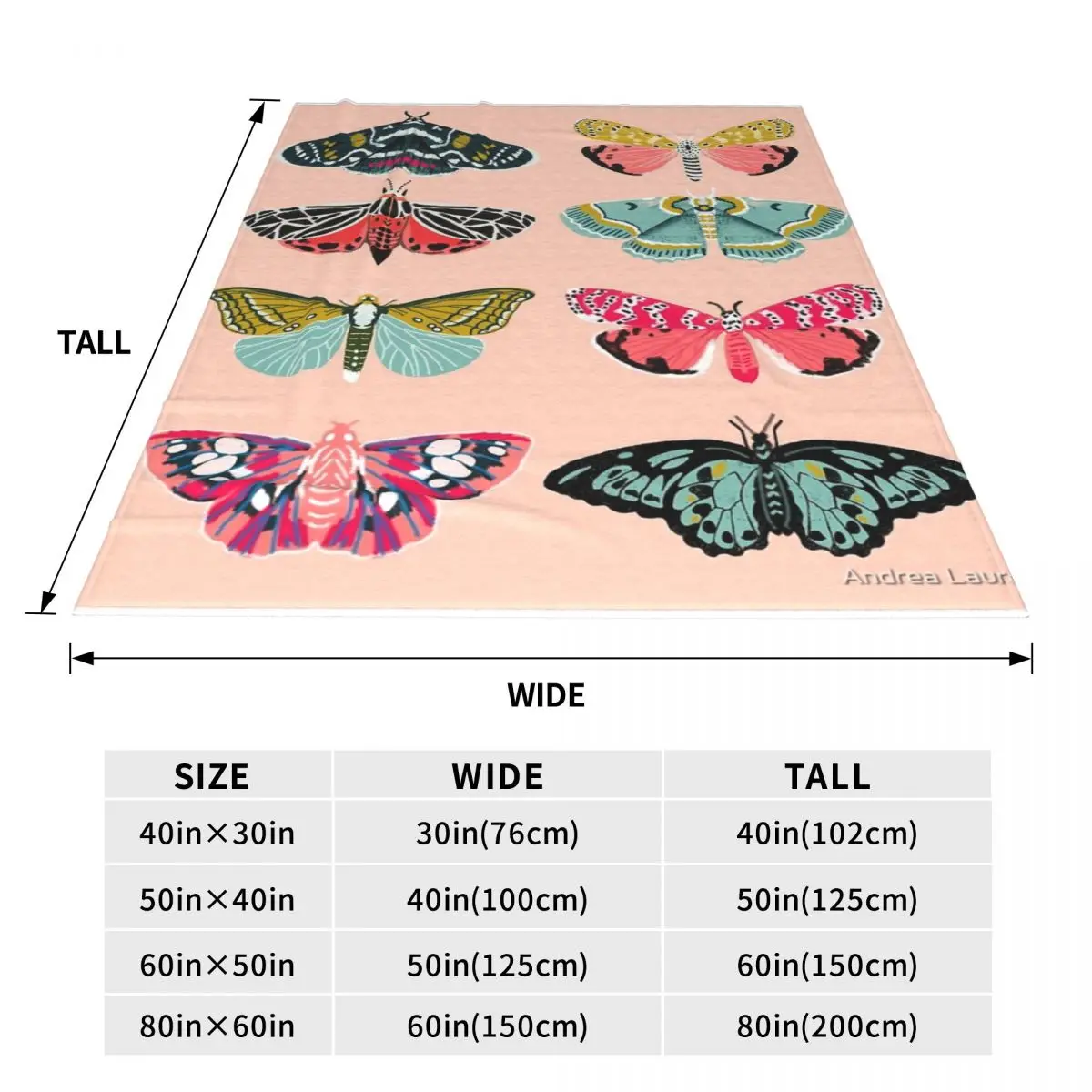 Покрывало Lepidoptery № 1 от Andrea Lauren покрывало на кровать толстые пушистые мягкие