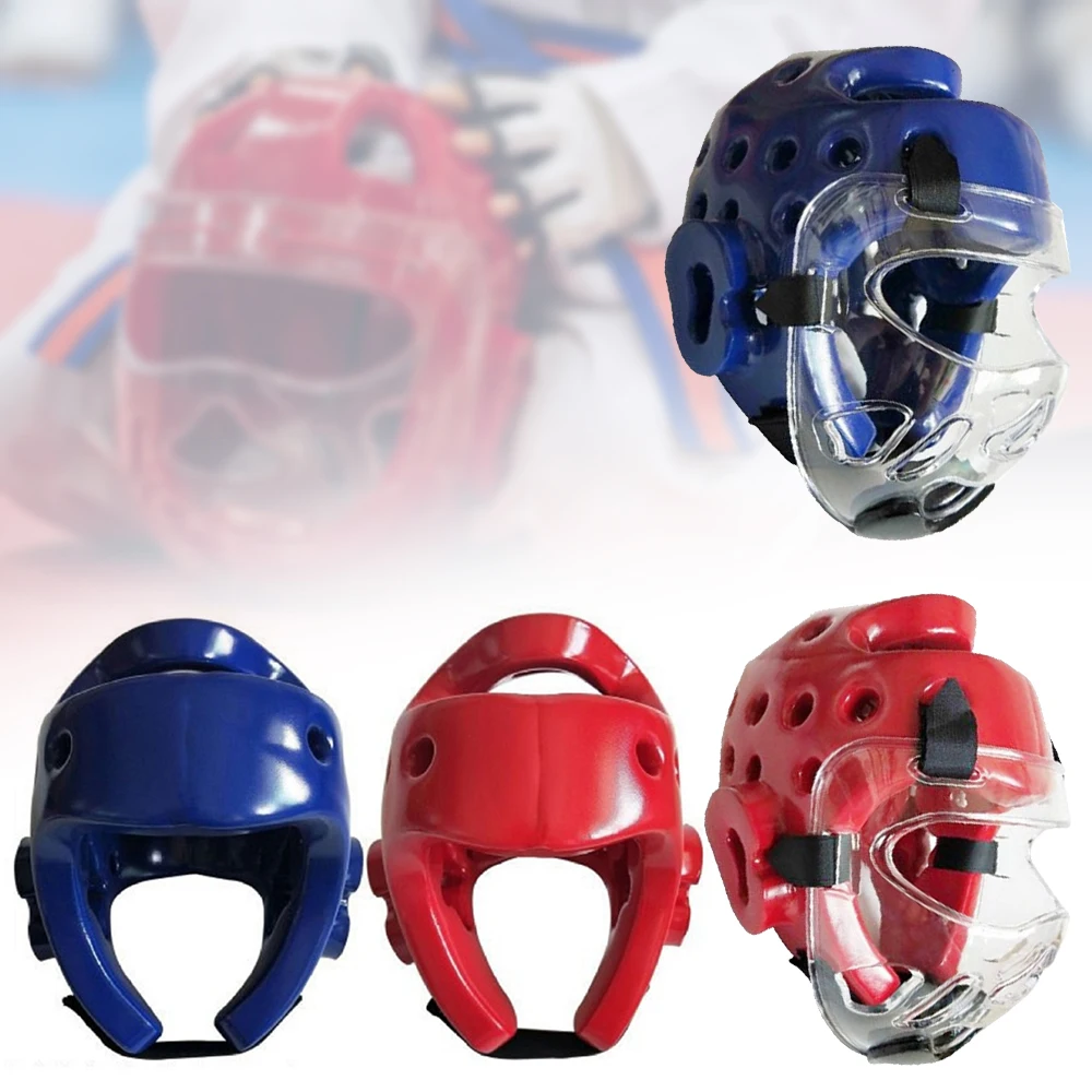 

Полиэфирное волокно для взрослых, защитный шлем для бокса, детский шлем для тхэквондо, боксерский шлем, защитный шлем, головной убор с маской и губкой