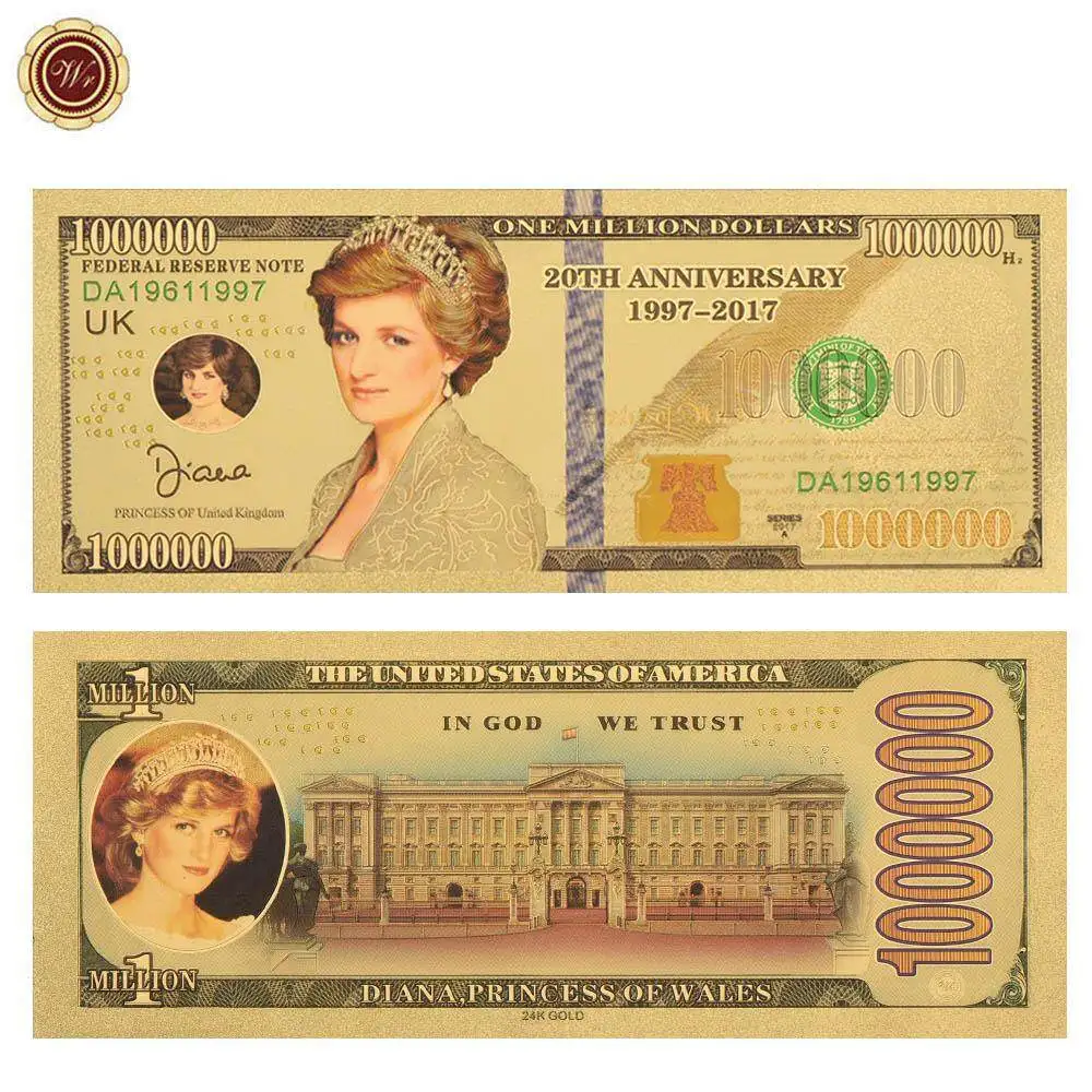 Золотые пластиковые банкноты Великобритании Queen Elizabeth II  WR