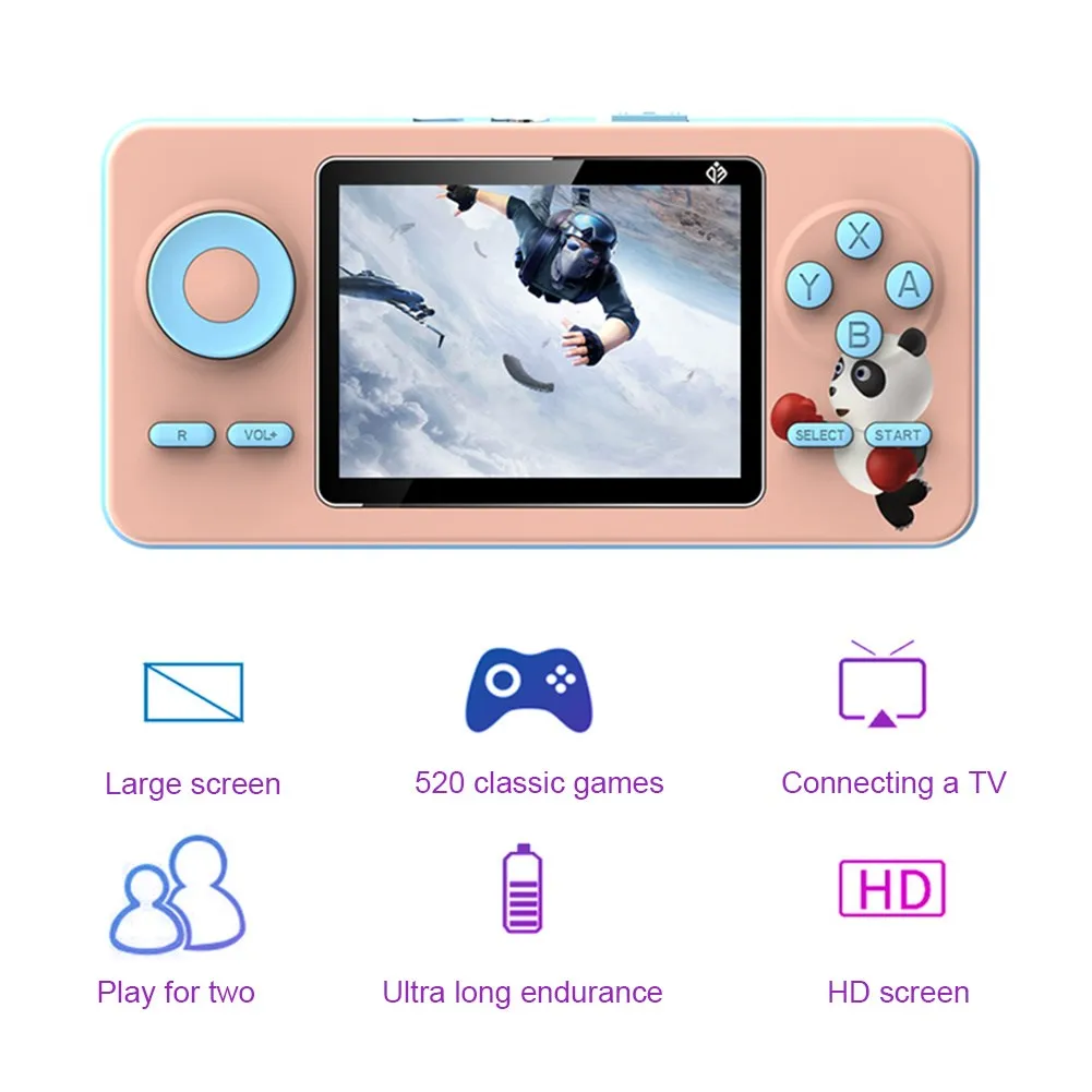 

S5 vintage mini game 520 single/dual player 4K HD screen video game TV projector game console