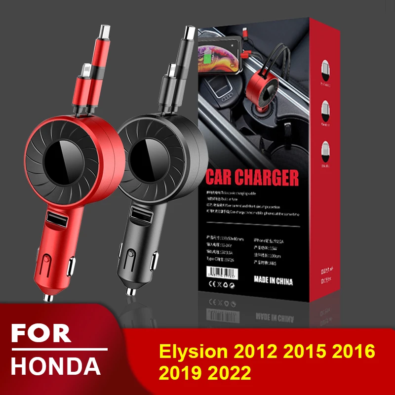 

USB Type C Car Charger for iPhone Android HUAWEI HONOR Xiaomi POCO Redmi Samsung Galaxy Realme OPPO for Honda Elysion 2012-2022