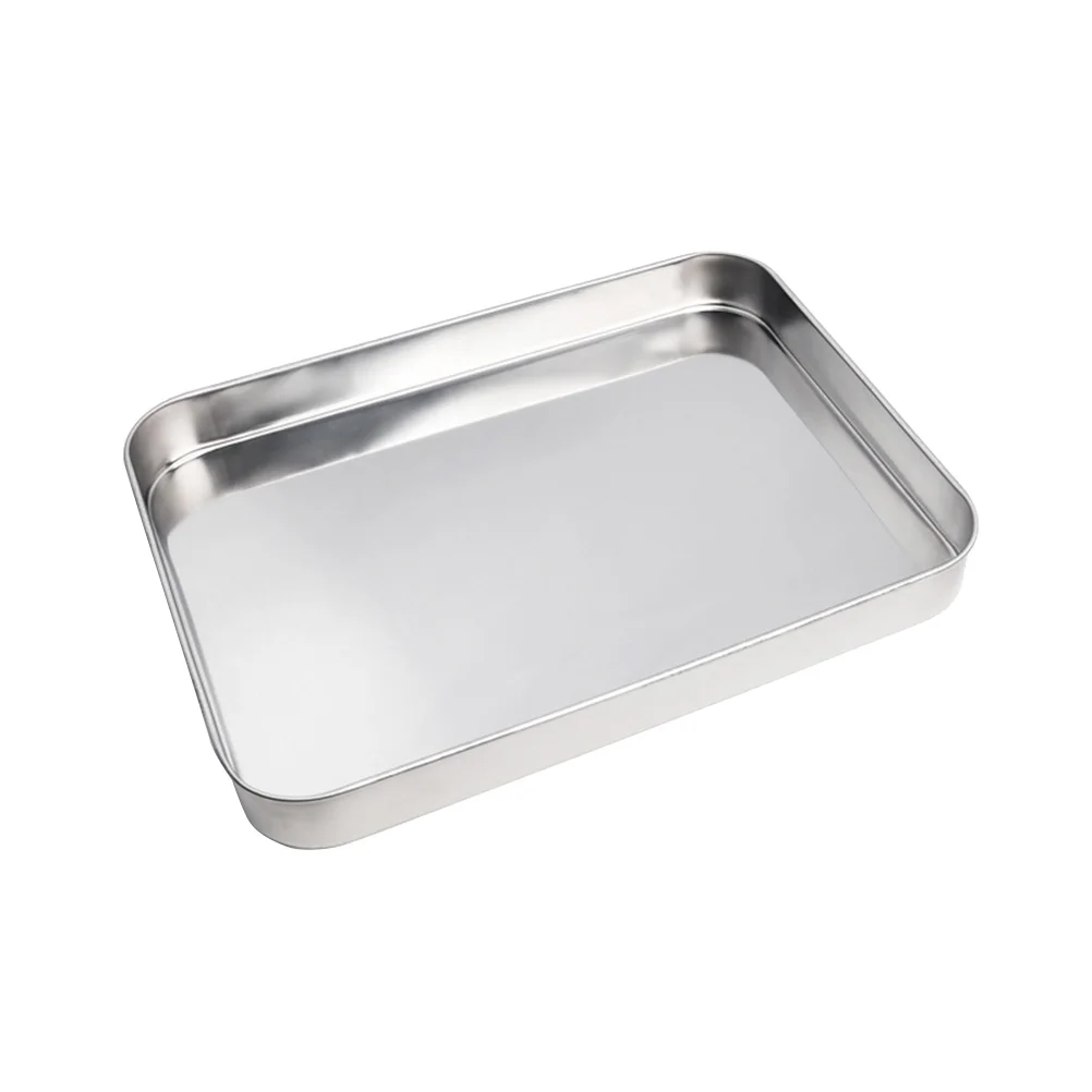 

10 Inch Lasagna Pan Metal Fish Dish Oven Tray Rectangular Plate Stainless Steel Griddle Steamed Vermicelli Roll Vermicelli Plate
